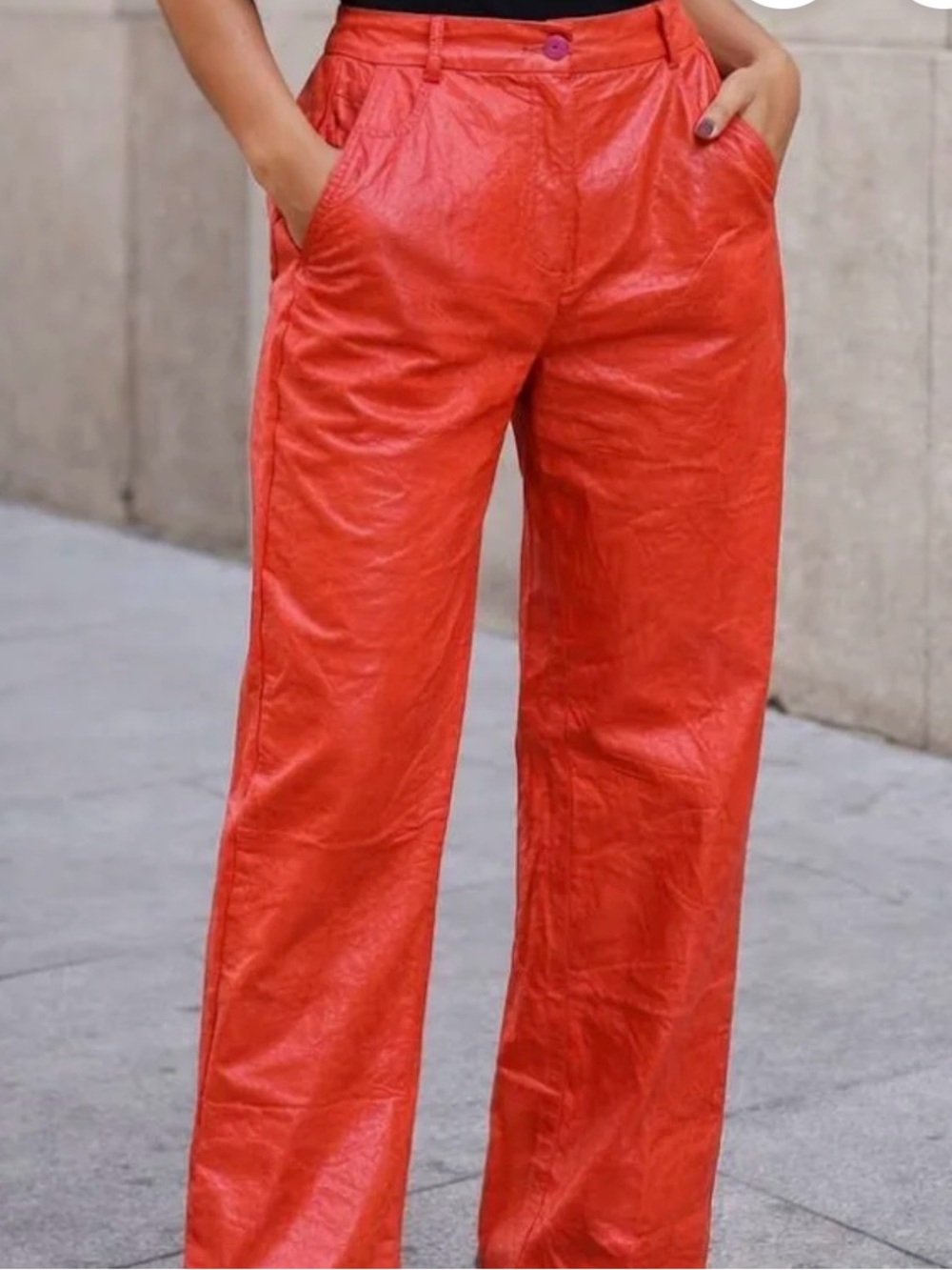 Laagam shiny coral pants